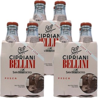3x Cipriani "Bellini" aus püriertem Pfirsichfruchtfleisch, 4x 180 ml