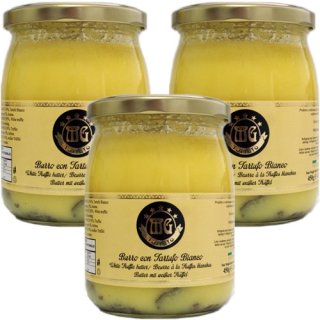 3x MG Burro Con Tartufo Bianco "Butter mit weißer Trüffel", 450 g