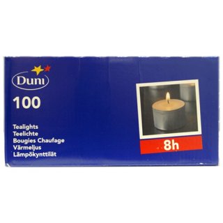 Duni Teelichter Ø39mm 8 Std. Brenndauer Inhalt: 100 Stück