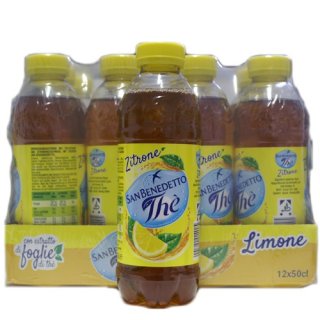 12x San Benedetto The Limone "Eistee Zitrone", 500 ml