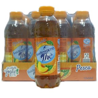 12x San Benedetto The Pesca "Eistee Pfirsich", 500 ml