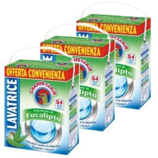 3x Chante Clair Lavatrice Eucalipto "Waschpulver mit Eucalyptusduft", 3,672 Kg