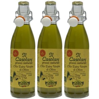 3x Farchioni Olivenöl Extra Vergine "Il Casolare" grezzo naturale, 500 ml