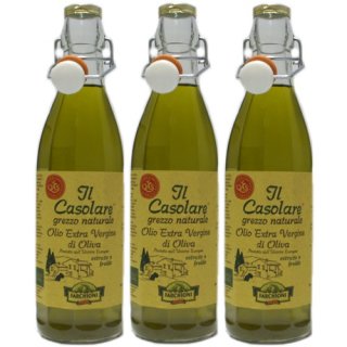 3x Farchioni Olivenöl Extra Vergine "Il Casolare" grezzo naturale, 1000 ml