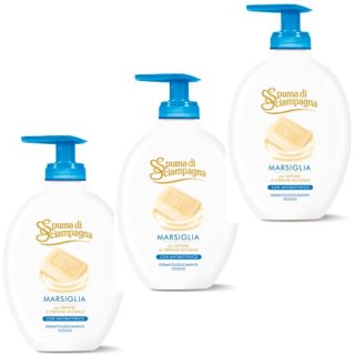 3x Spuma di Sciampagna Seifenspender "Flüssigseife Marsiglia", 250 ml