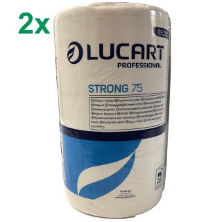 Lucart Professional "Strong 75" Maxi Küchenrolle (2er Pack)  Haushaltsrolle XXL 2x300 Blatt
