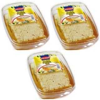 3x Marmara Wabenhonig "Blütenhonig mit Wabenstück", 500g