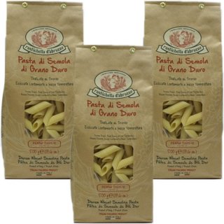 3x Rustichella dabruzzo Nudeln "Penne rigate", 500 g