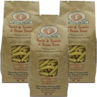3x Rustichella dabruzzo Nudeln "Fusilli", 500 g