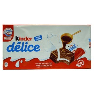 Ferrero Kinder "Delice" Küchlein mit schokolade und milch, 10 x 42 g