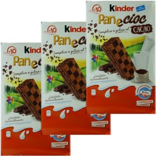 3x Ferrero Kinder "Panecioc Cacao" Küchlein mit schokolade Brioche, 10 x 30 g