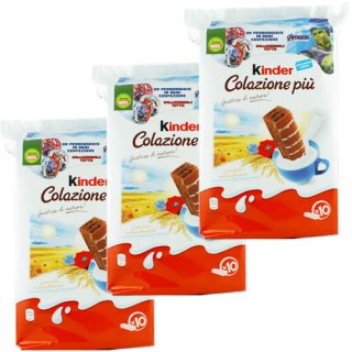 3x Ferrero Kinder "Colazione piu" Küchlein, 10 x 29 g