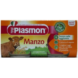 Plasmon Babynahrung Manzo Homogenisiert "Rindfleisch", 2x 80 g