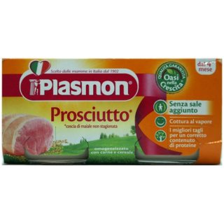 Plasmon Babynahrung Prosciutto Homogenisiert "Schinken", 2x 80 g
