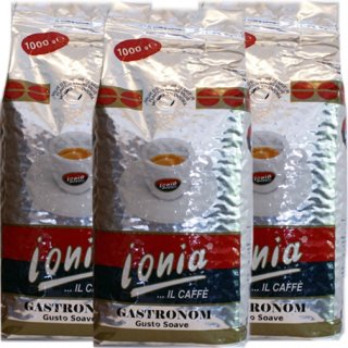 3x Kaffeebohnen Ionia "Gastronom" Espresso, 1000 g