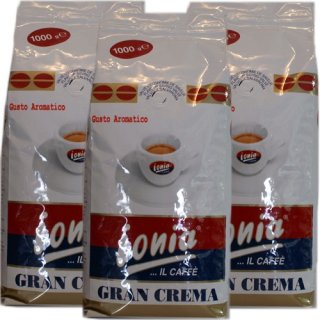 3x Kaffeebohnen Ionia "Gran Crema" Espresso, 1000 g