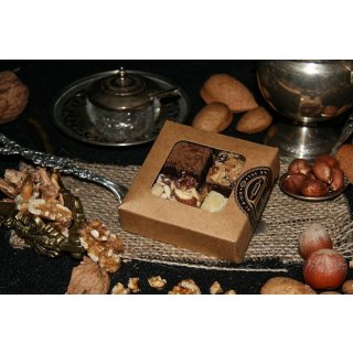 Brownie Pralinés Handgemacht Big-B 101 % Chocolate 4er Box, 50 g