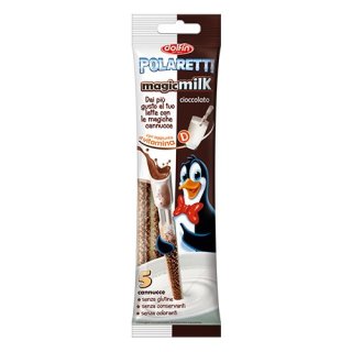 Dolfin Polaretti magic milk Trinkhalme in Schokolade Geschmack, 5 Strohhalme mit 6 g