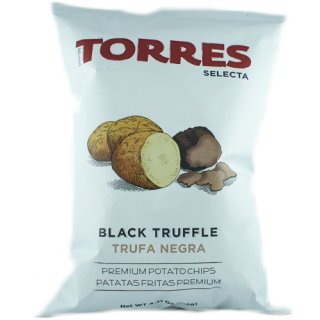 Torres Selecta Trufa Negra Premium Kartoffelchips "mit Schwarzem Trüffel" (125g Beutel)