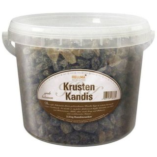 Hellma Krusten Kandis Grob belassen (2,5kg Eimer)