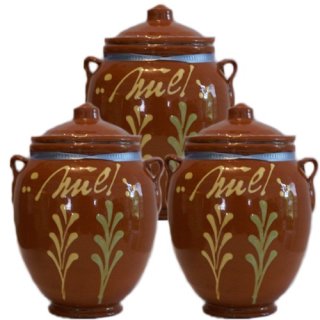 3x Rio Dulce La Orza  "Honig im Keramiktopf" aus Spanien, 250 g