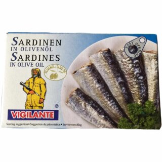 Vigilante "Sardinen in Olivenöl" Sardinas en aceite de oliva (120g)