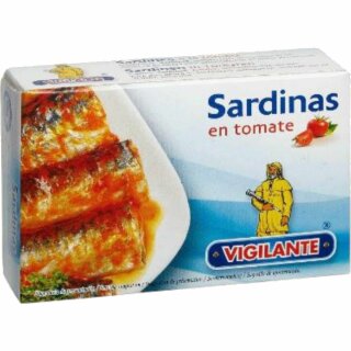 Vigilante Sardinen in Tomatensauce, Sardinas en tomate (120g Dose)