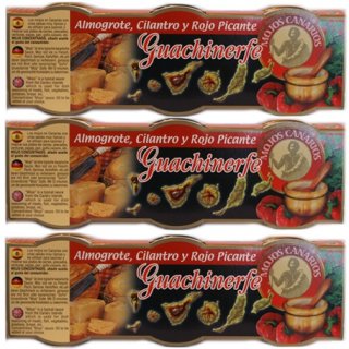 3x Mojos Canarios Guachinerfe "3 Mojo Saucen Mixpackung ", 3x 120 ml
