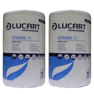 Lucart Professional "Strong 50Joint" Ärzterollen / Ärztekrepp / Liegenabdeckungen, 2-lagig, hochweiß, Zellstoff 50m x 50cm Breite