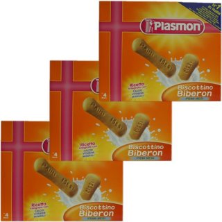 3x Plasmon Babykekse Primi Mesi "ab 4 Monate", 450 g
