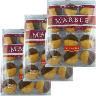 3x Delasheras "Marble Mini Muffins" aus Spanien, 280g