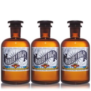 3x Singular "Iradier y Bulfy" Ginebra Dry Gin, 500 ml