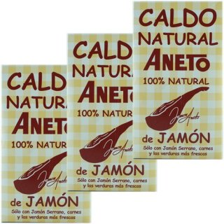 3x Aneto Caldo Natural de Jamón "Schinkenbrühe", 1000 ml
