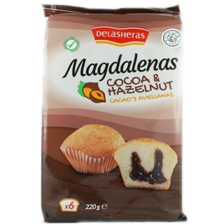 Delasheras Magdalenas "Magdalenas mit Schoko & Haselnusscreme" aus Spanien, 220 g