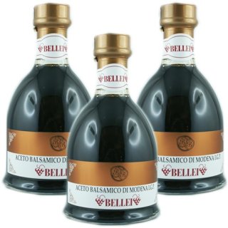 3x Bellei Aceto Balsamico di Modena IGP "Bronze", 250 ml
