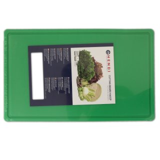 Hendi Schneidebrett aus Kunststoff, beidseitig nutzbar 53x32,5x1,8cm in grün (1 Stk.)
