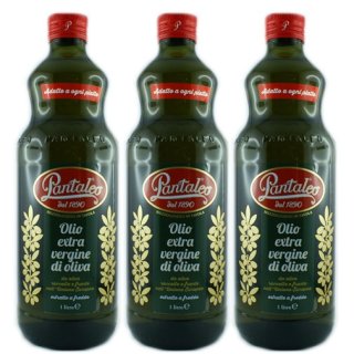 3x Pantaleo Olio Extra Vergine di Oliva "Olivenöl Extra Vergine", 1000 ml