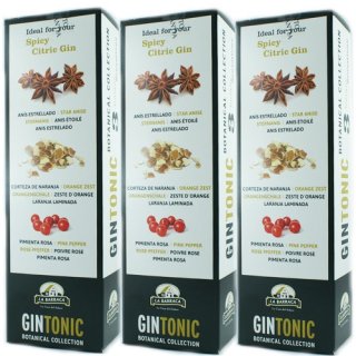 3x La Barraca Gin Tonic Botanical Collection "Spicy Citric" 3 Uniqe Sensations, 3 Gewürzsorten