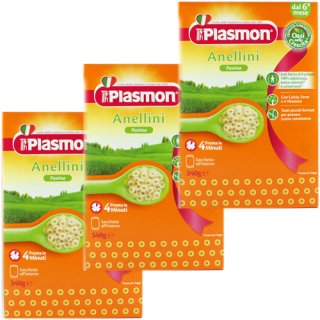 3x Plasmon Babynudeln Pastina "Anellini" ab 6 Monate, 340 g