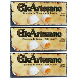 3x El Artesano Pasteles de Yema "Spanisches Eier-Mandelgebäck",180g