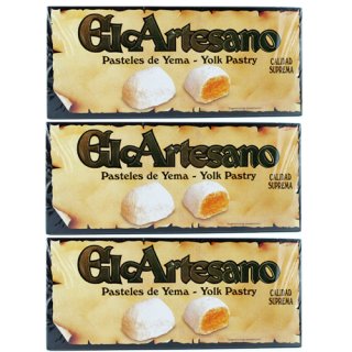 3x El Artesano Pasteles de Yema "Spanisches Eier-Mandelgebäck",180g