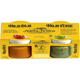 Argodey Fortaleza Mojo Picon & Mojo Cilantro "Scharfe Paprika + Koriandersauce" (2x120g Glas)