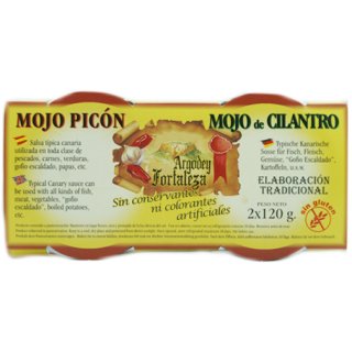 Argodey Fortaleza Mojo Picón Mojo de Cilantro "Scharfe Paprika + Koriandersauce", 2x 120 ml