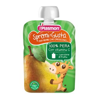 Plasmon Spremi e Gusto Pera Quetschbeutel mit Fruchtmus "Birne ab 6 Monate", 100 g