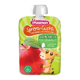 Plasmon Spremi e Gusto Mela Quetschbeutel mit Fruchtmus "Apfel ab 6 Monate", 100 g