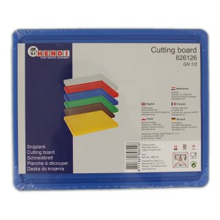 Hendi Schneidebrett aus Kunststoff, beidseitig nutzbar 26,5x32,5x1,8cm in blau (1 Stk.)