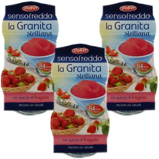 3x Dolfin Sensofreddo fragola "La Granita Siciliana" Erdbeere, 2x 100 ml