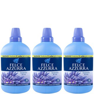 3x Felce Azzurra Ammorbidente Concentrato "Weichspüler Konzentrat Lavendel & Iris ", 750 ml