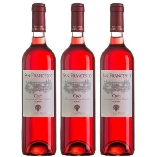 3x Fattoria San Franceso Ciro Rosato DOC "Rosé", 750 ml