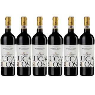 6x Luca Bosio Vineyards "Barbera D´Asti" DOCG Rotwein, 750 ml